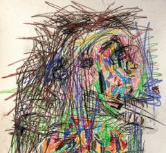 Come back Julien Wolf Contemporary art drawing expressionnist outsider colour