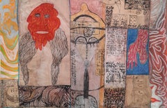 Untitled Geneviève Seillé Contemporary art outsider art drawing colour character