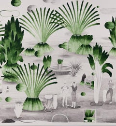 Wolf, sind Sie sind Sie dort #1? Hélène Duclos Contemporary art drawing green nature