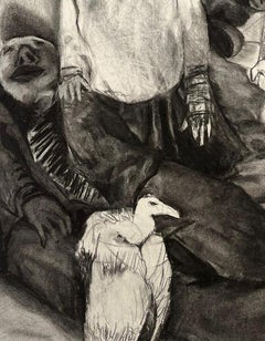 Untitled #4 Zahra Zeinali Contemporary drawing Iranian woman artist art charcoal