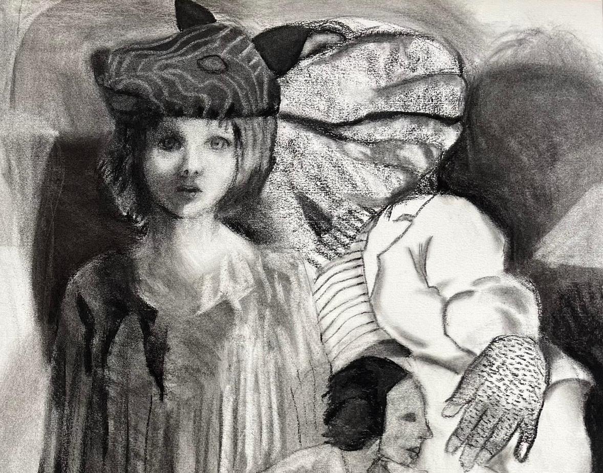 Sans titre #6 Zahra Zeinali Dessin contemporain Femme iranienne artiste art fusain en vente 4