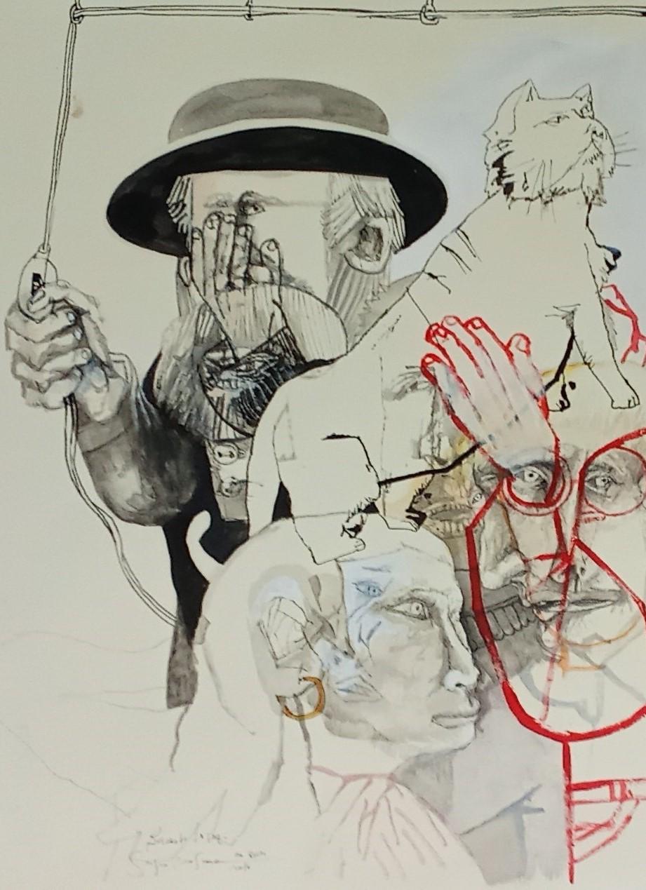 Searching for the light Sergio Moscona Contemporary art expressionist art For Sale 1