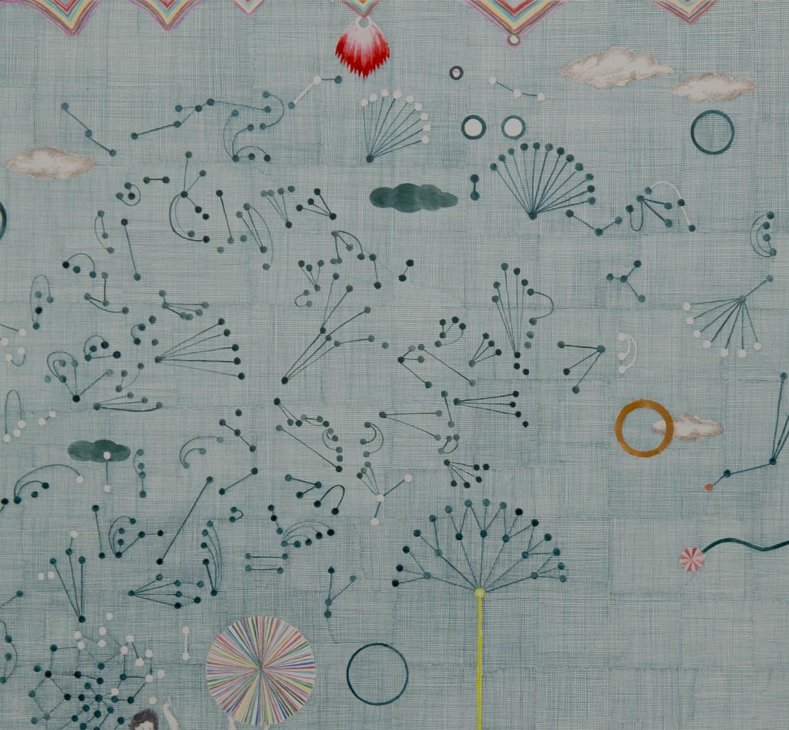 La semina della felicità #1 Hélène Duclos Arte contemporanea disegno paesaggio in vendita 2