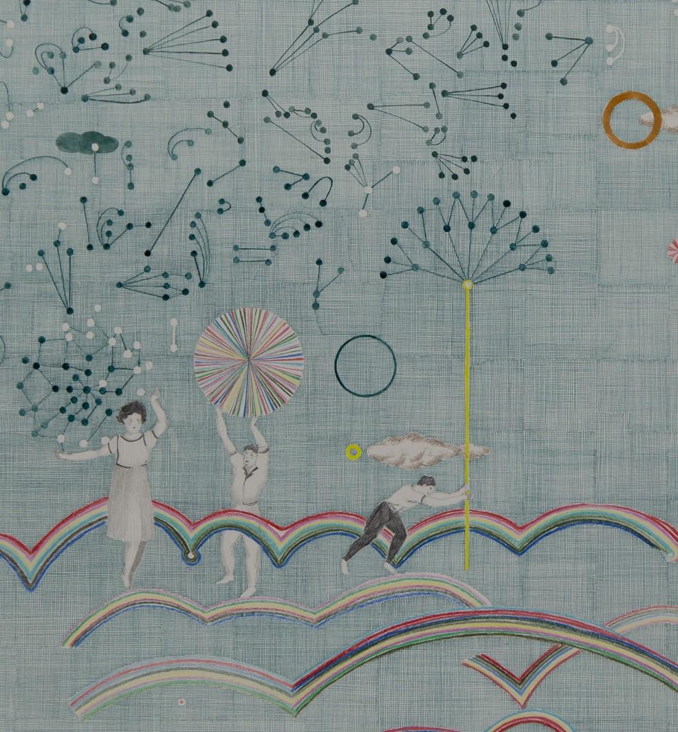 La semina della felicità #1 Hélène Duclos Arte contemporanea disegno paesaggio in vendita 1