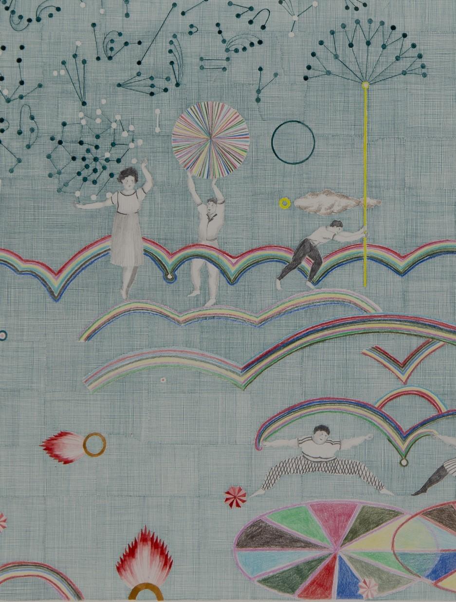 La semina della felicità #1 Hélène Duclos Arte contemporanea disegno paesaggio in vendita 3