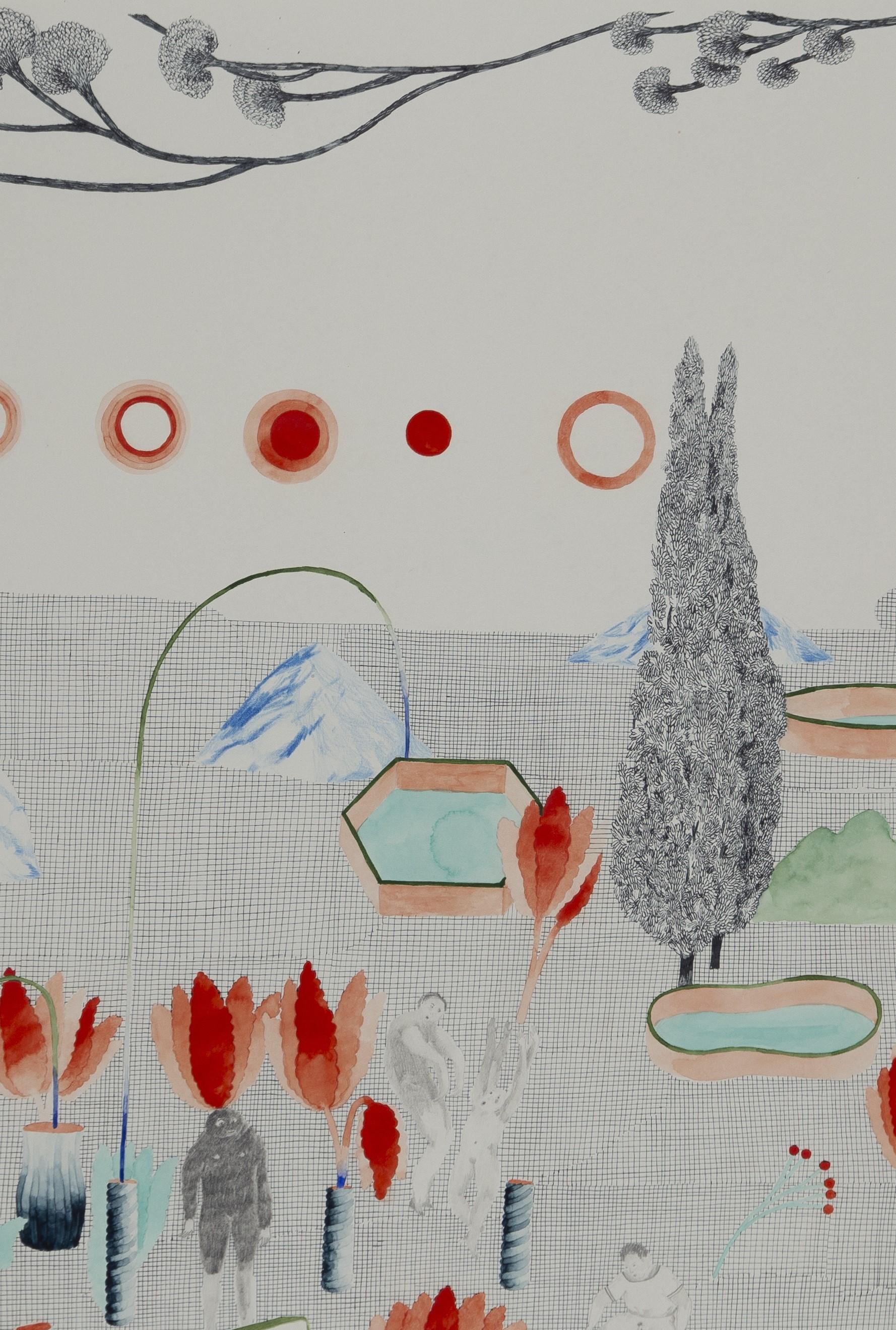 Das unmerkliche Schlagen des Herzens Hélène Duclos Zeitgenössische Kunst Zeichnung im Angebot 1