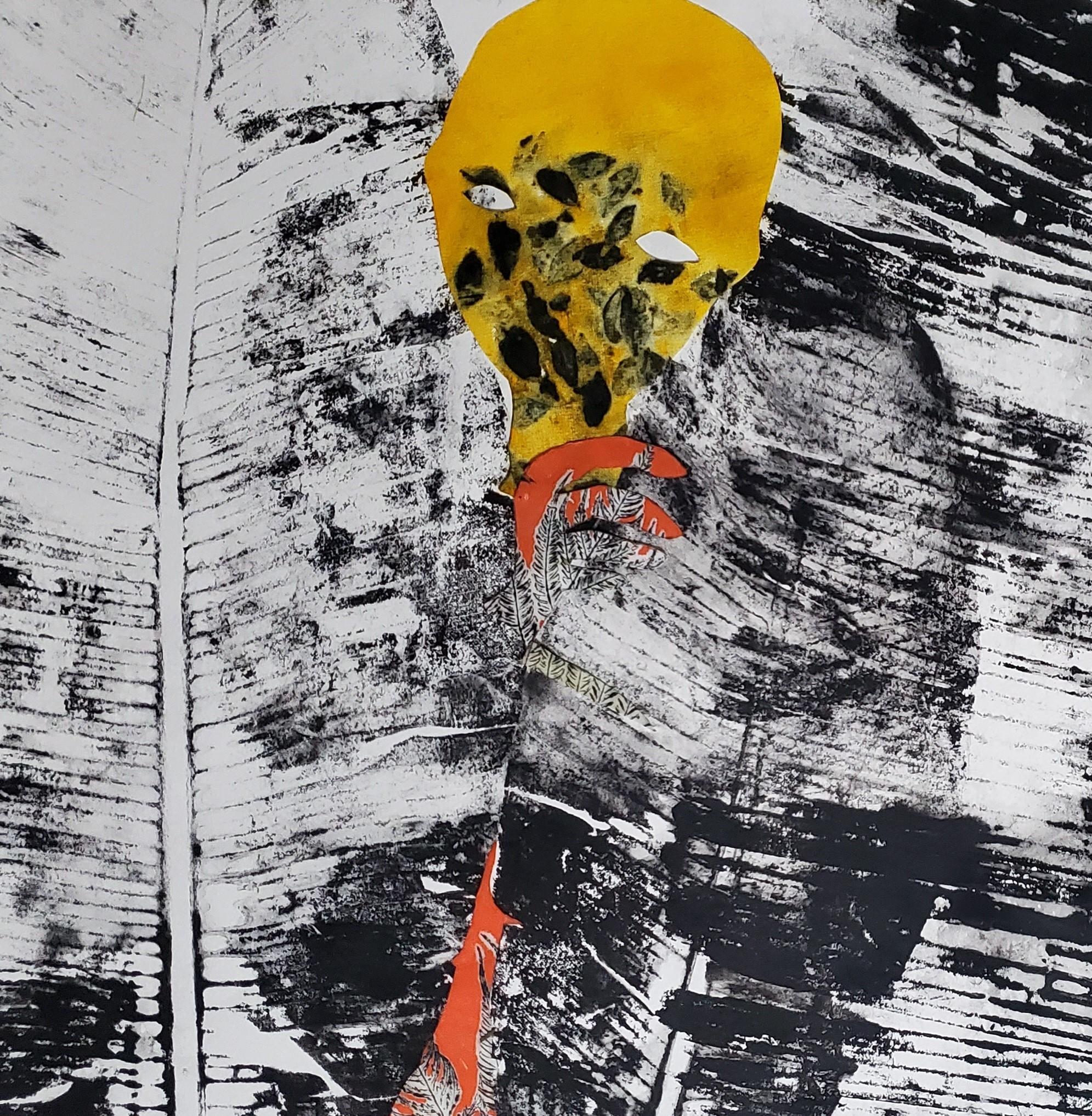 Cuentos de Jade #3 Haude Bernabé Arte contemporáneo dibujo tinta naturaleza bosque color en venta 3