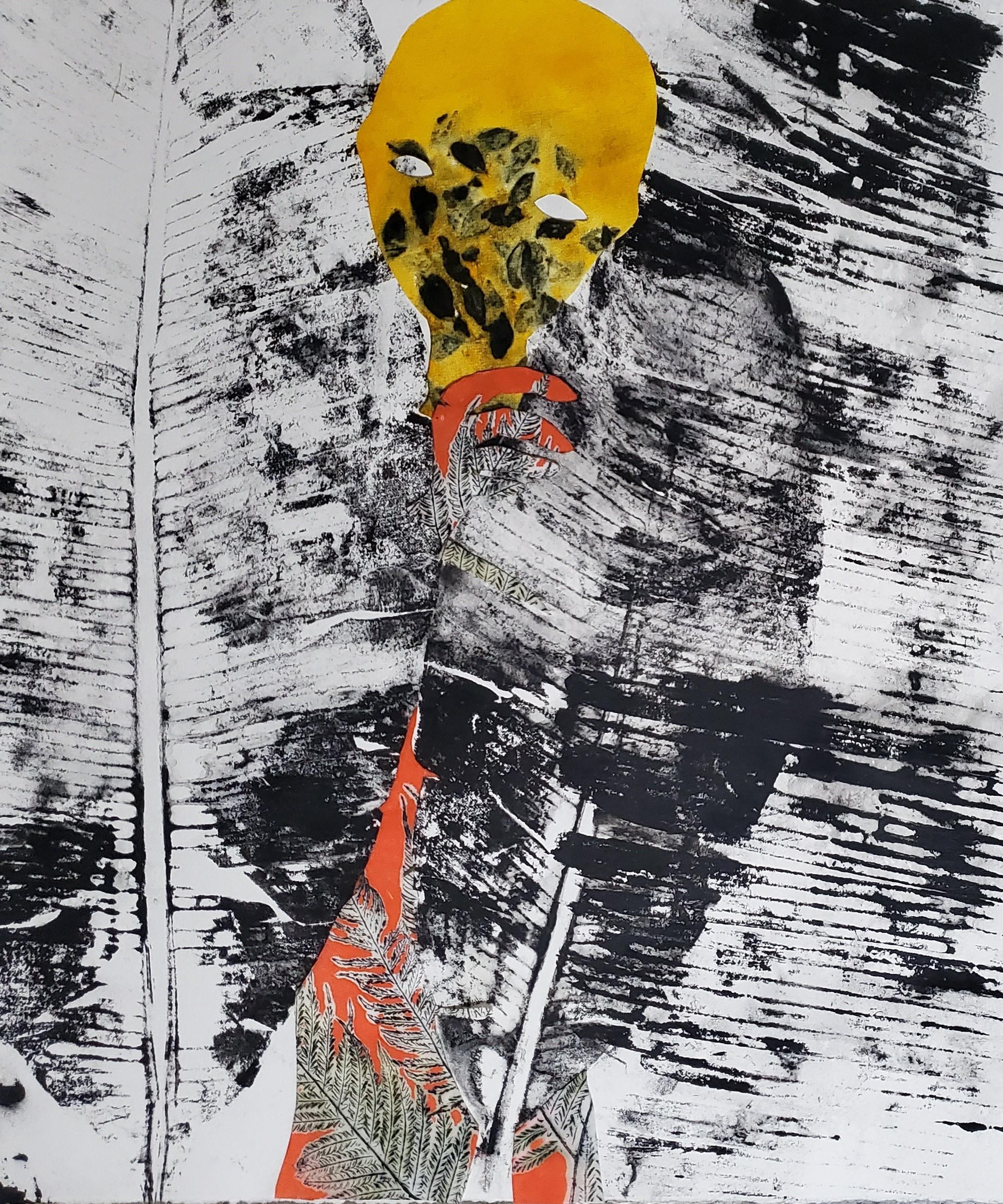 Cuentos de Jade #3 Haude Bernabé Arte contemporáneo dibujo tinta naturaleza bosque color en venta 2