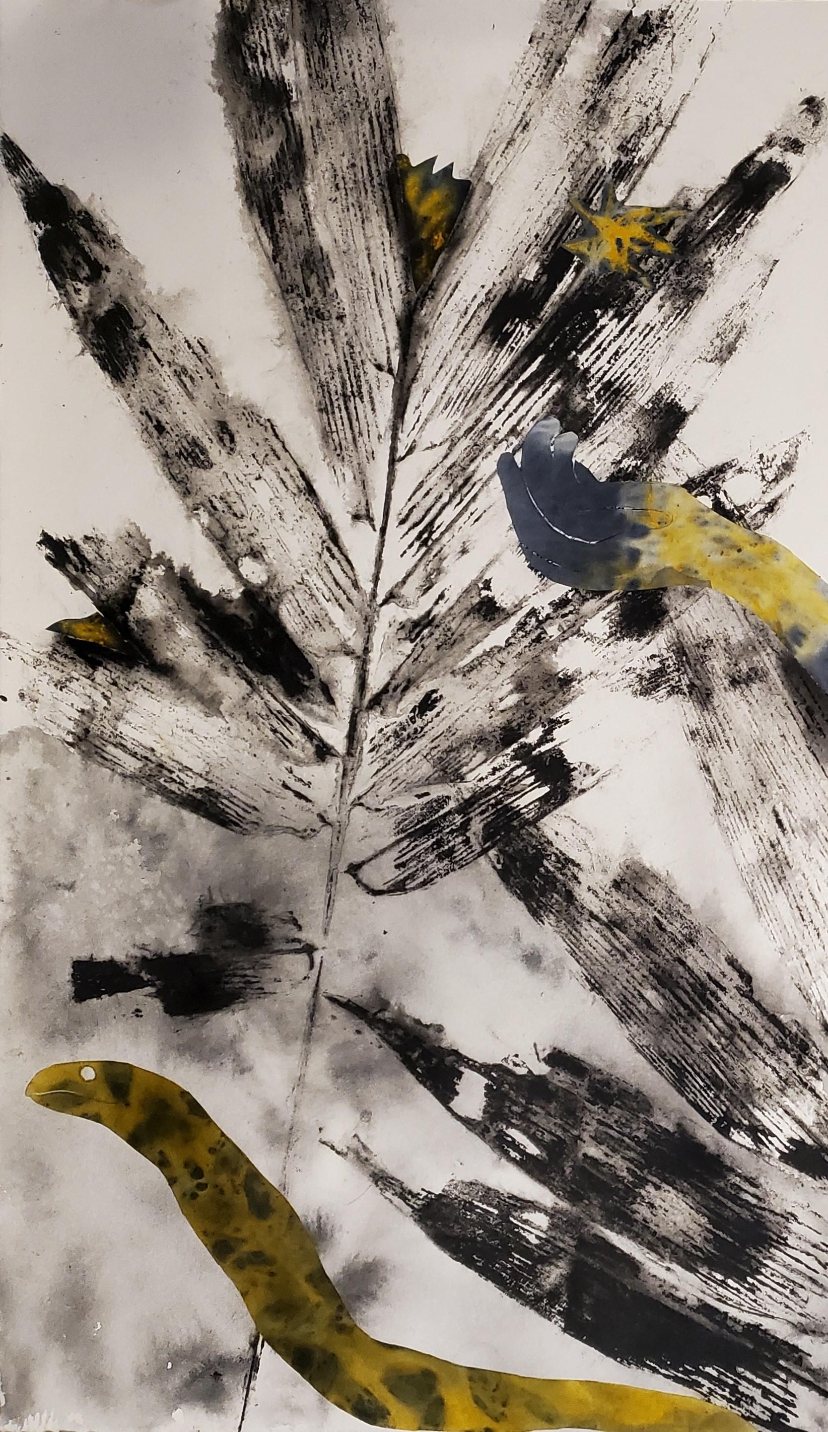 Contes de Jade #11 Haude Bernabé Art contemporain dessin encre nature forêt masque en vente 4