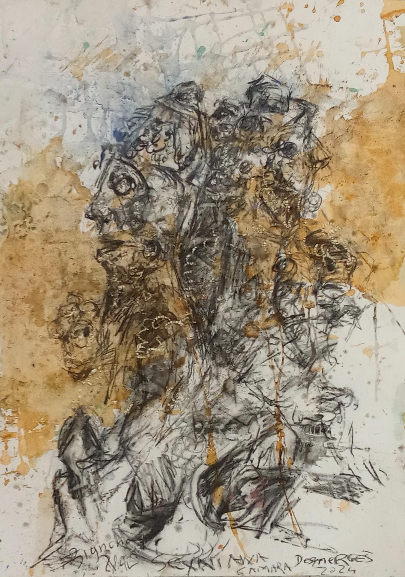 Untitled Jean-Claude Desmerges Contemporary art drawing african art colour