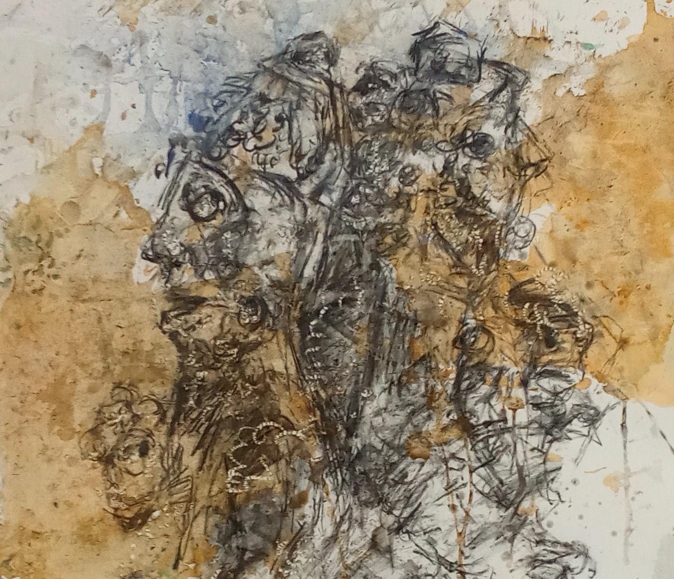 Untitled Jean-Claude Desmerges Contemporary art drawing african art colour For Sale 1