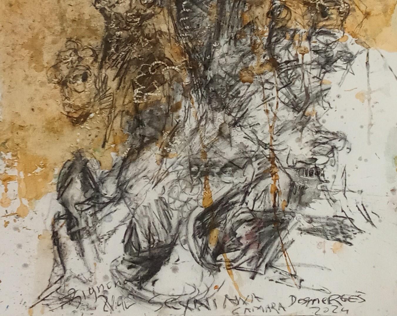 Untitled Jean-Claude Desmerges Contemporary art drawing african art colour For Sale 4