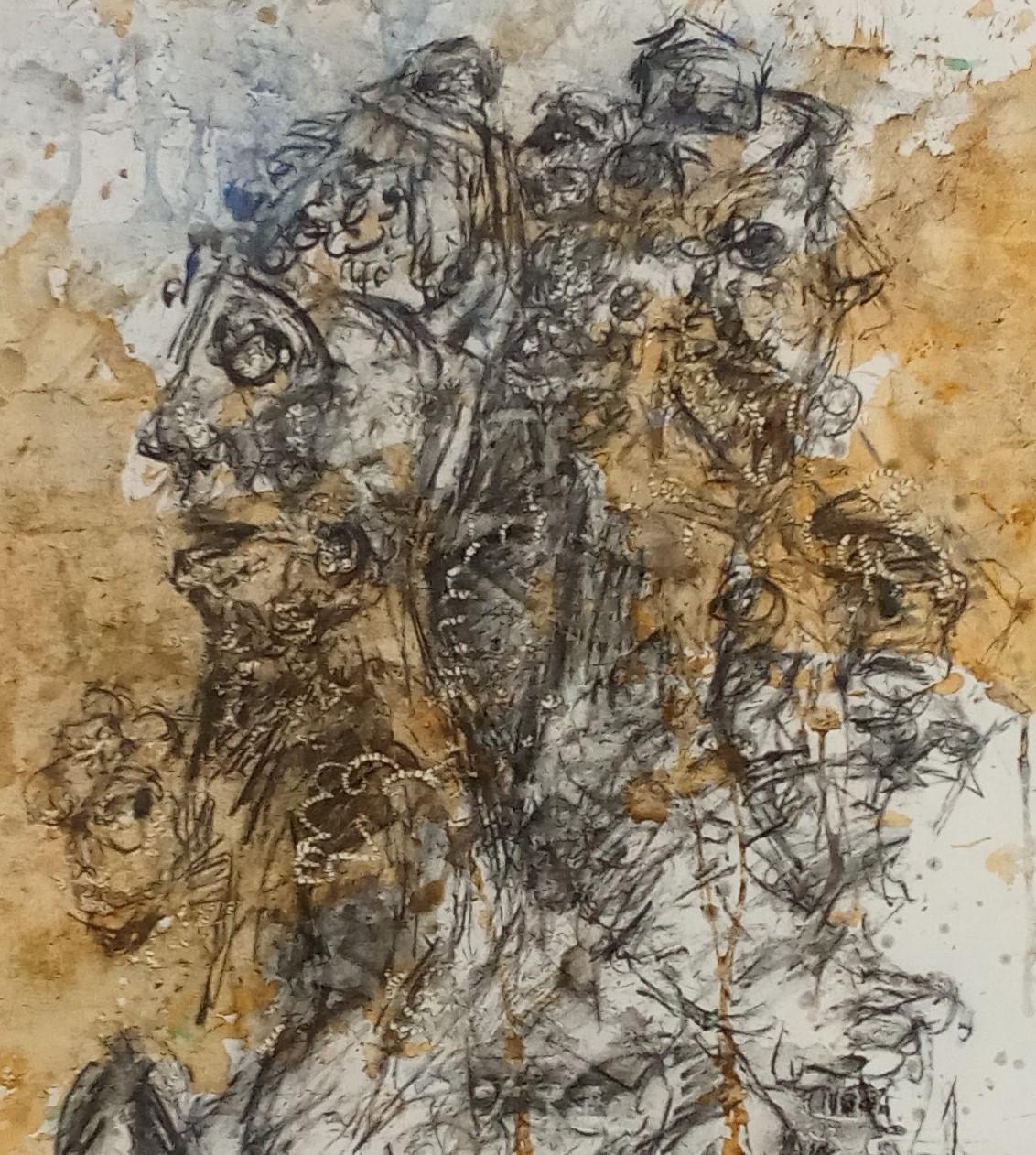 Untitled Jean-Claude Desmerges Contemporary art drawing african art colour For Sale 3