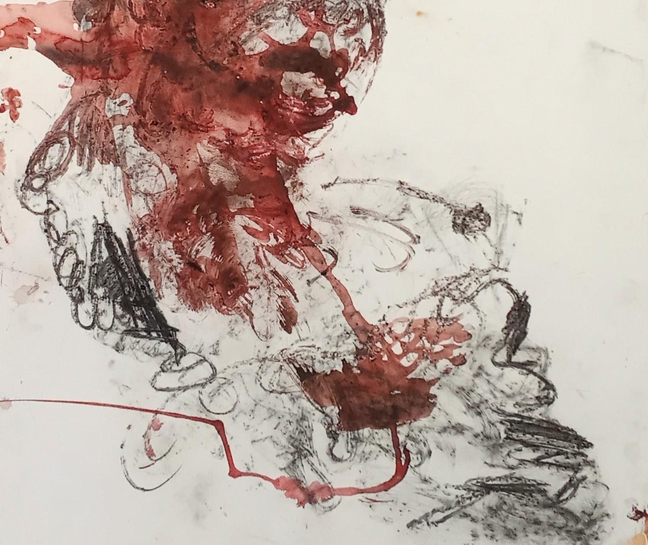 Retrato de Seyni Camara Jean-Claude Desmerges Arte contemporáneo Dibujo Color en venta 4