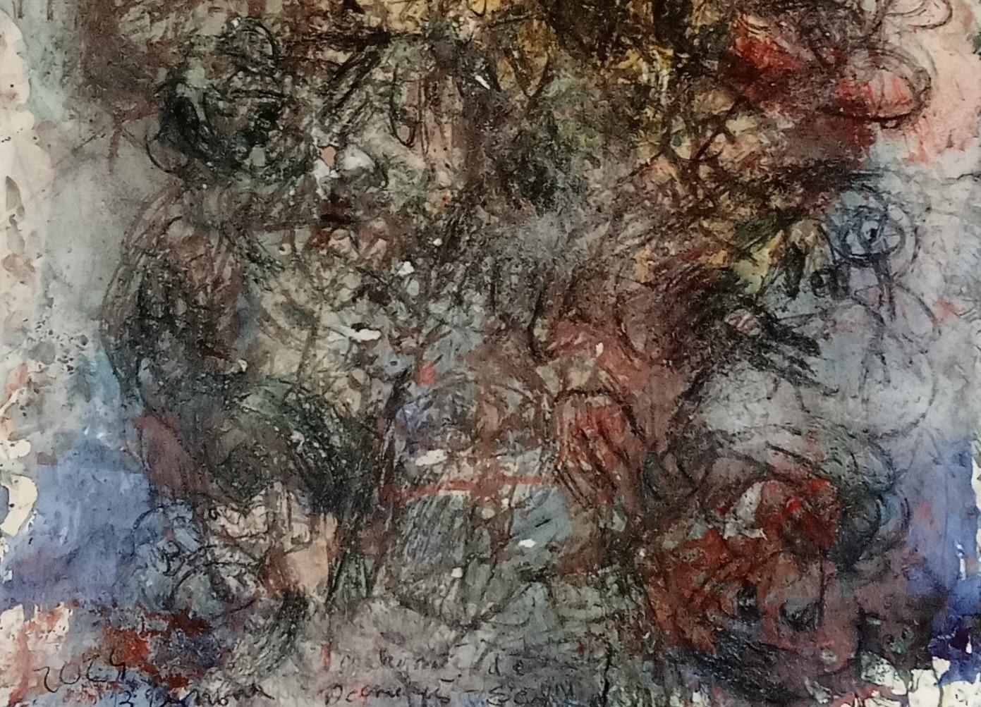 Sans titre Jean-Claude Desmerges Art contemporain dessin art africain couleur en vente 2