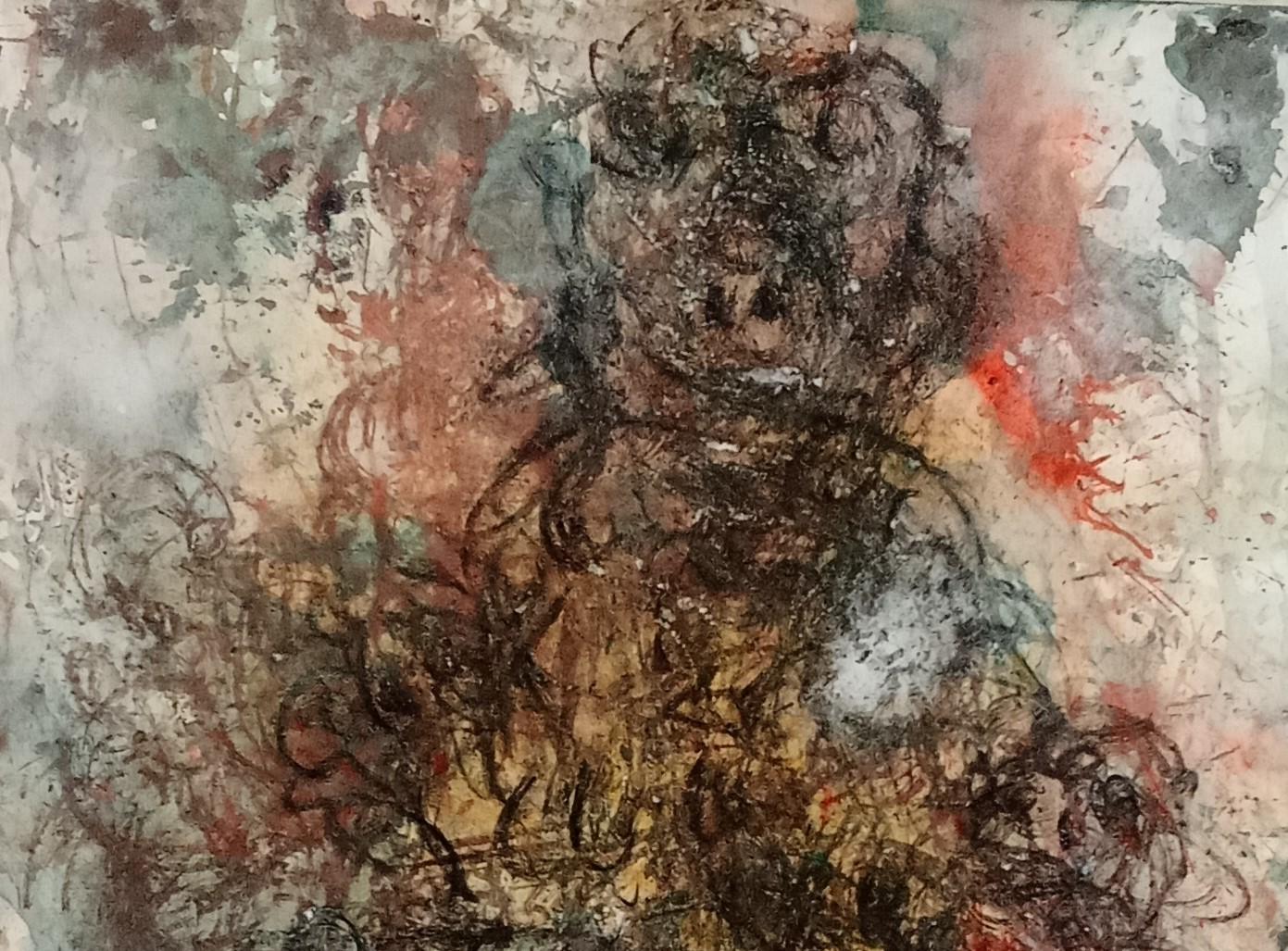 Sans titre Jean-Claude Desmerges Art contemporain dessin art africain couleur en vente 3