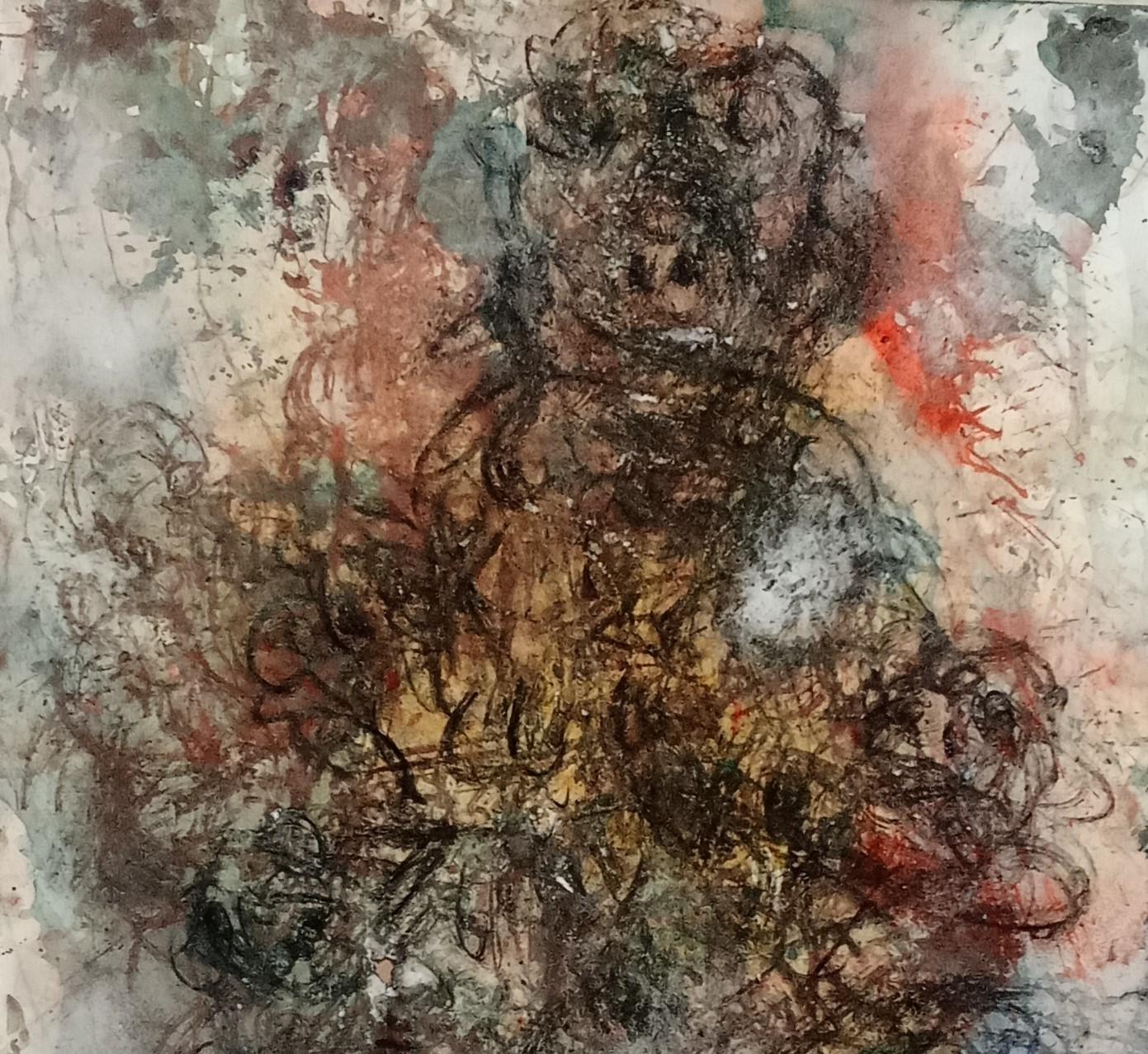 Sans titre Jean-Claude Desmerges Art contemporain dessin art africain couleur en vente 1