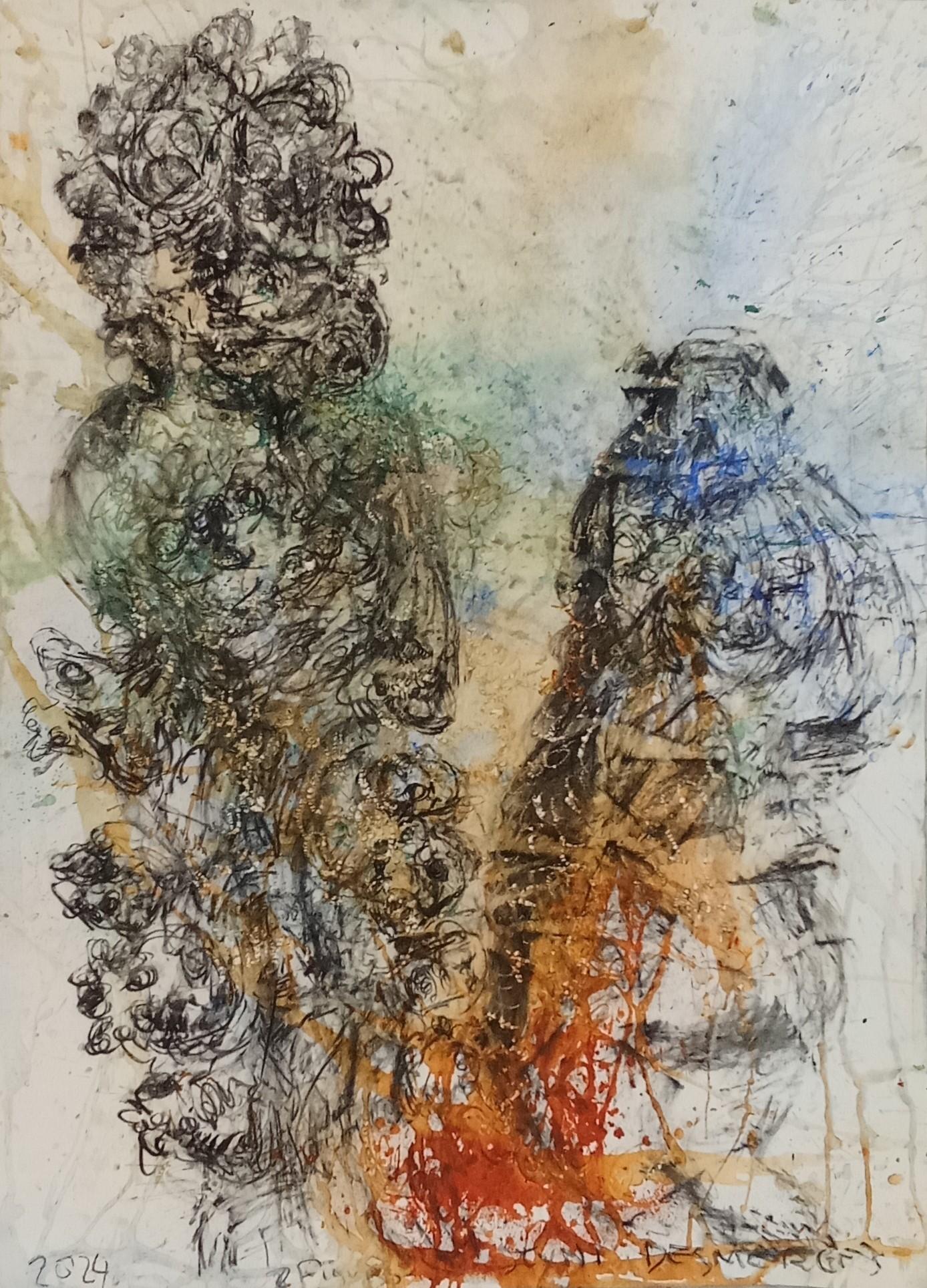 Untitled Jean-Claude Desmerges Contemporary art drawing african art colour