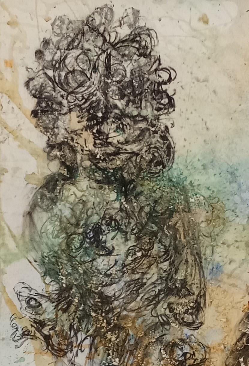 Untitled Jean-Claude Desmerges Contemporary art drawing african art colour For Sale 1