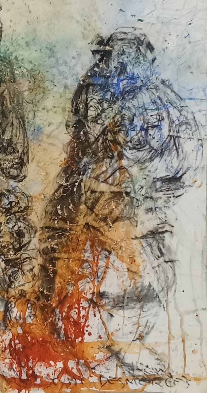 Untitled Jean-Claude Desmerges Contemporary art drawing african art colour For Sale 3