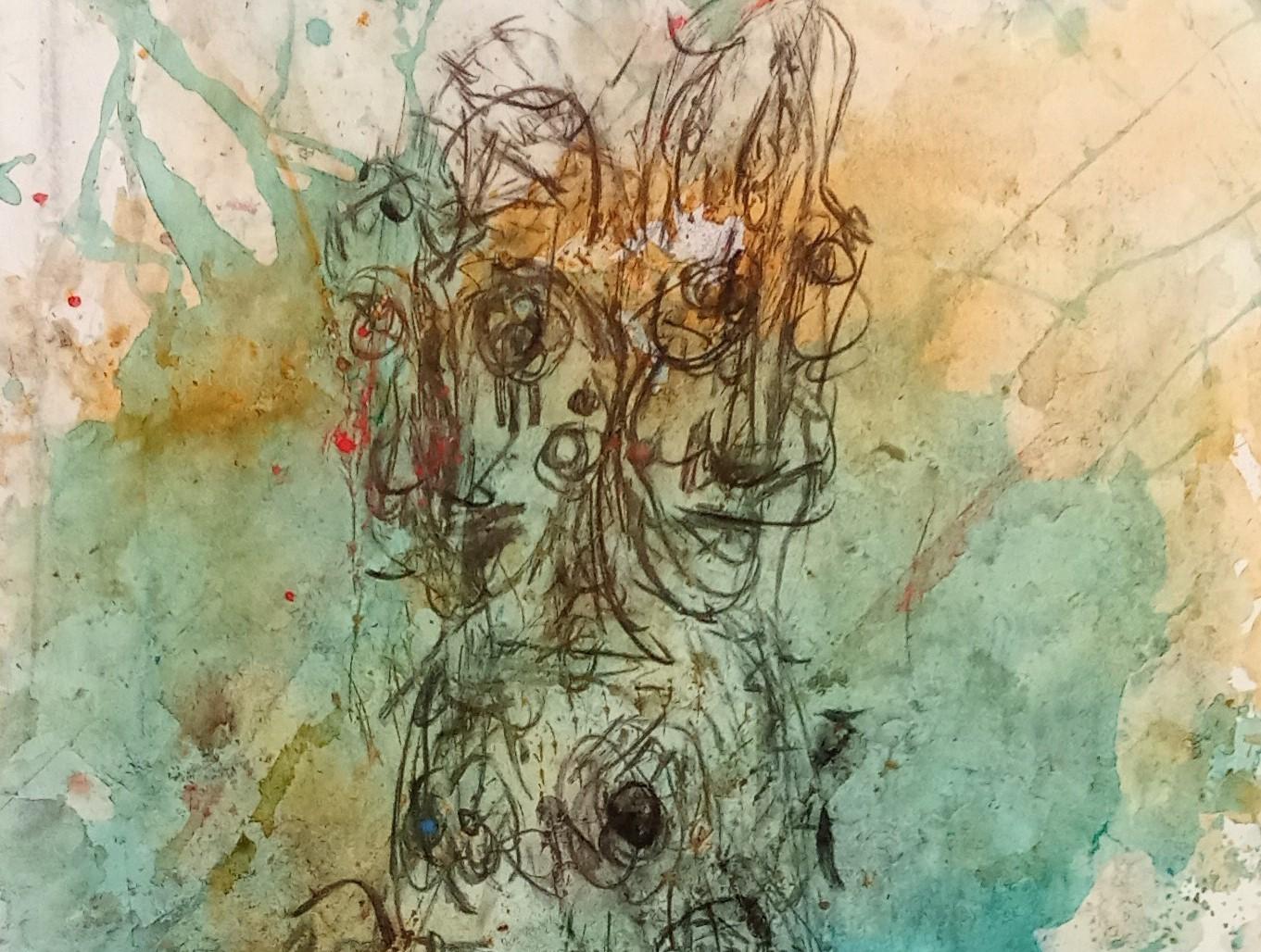 Untitled Jean-Claude Desmerges Contemporary art African art colour drawing For Sale 3