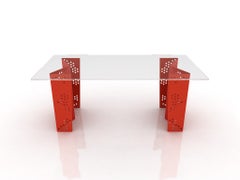 Table NEJ Mostafa El Oulhani Design contemporain art oriental couleur métal