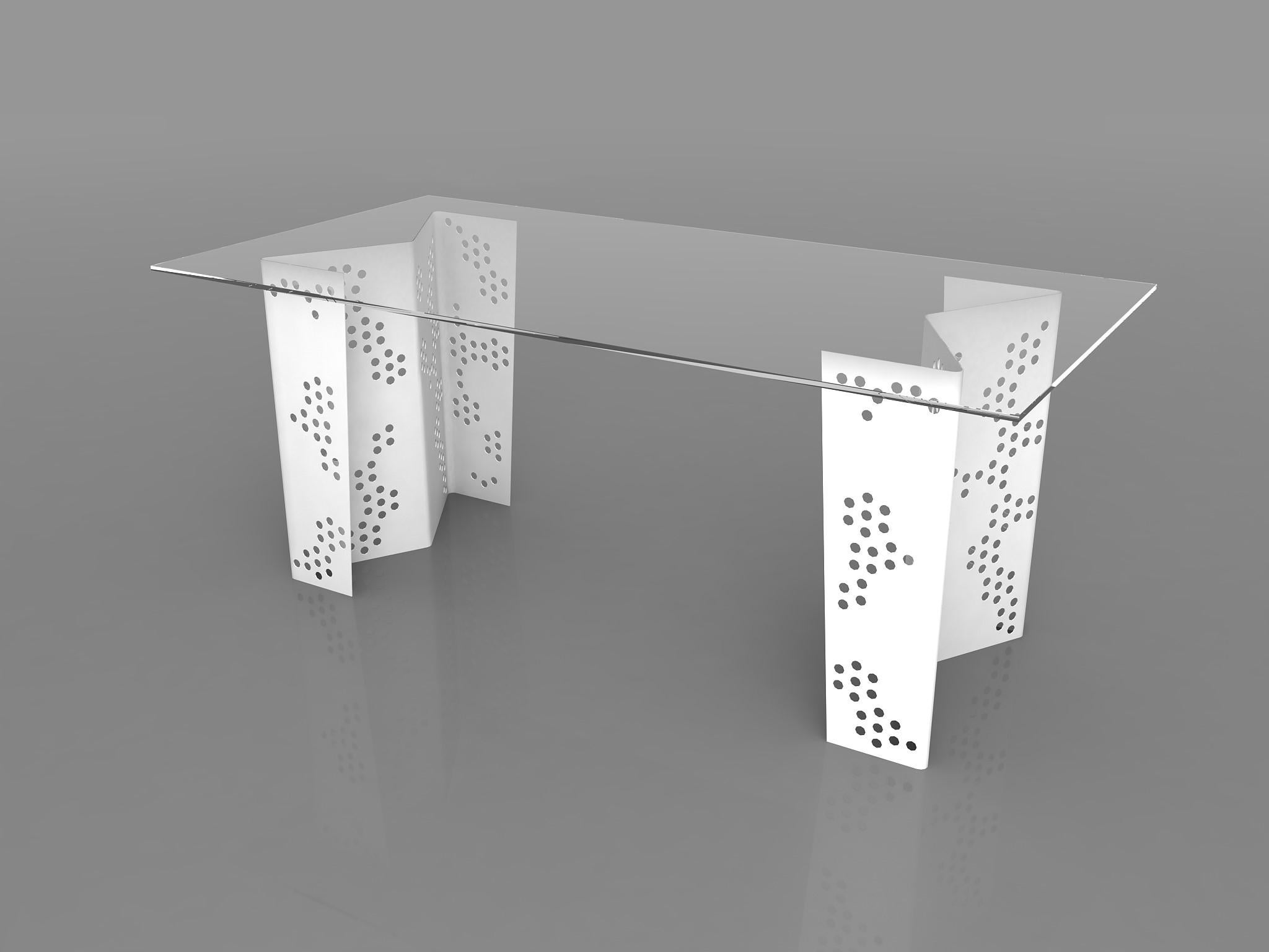 NEJ Table Mostafa El Oulhani Contemporary design oriental art colour style metal For Sale 2