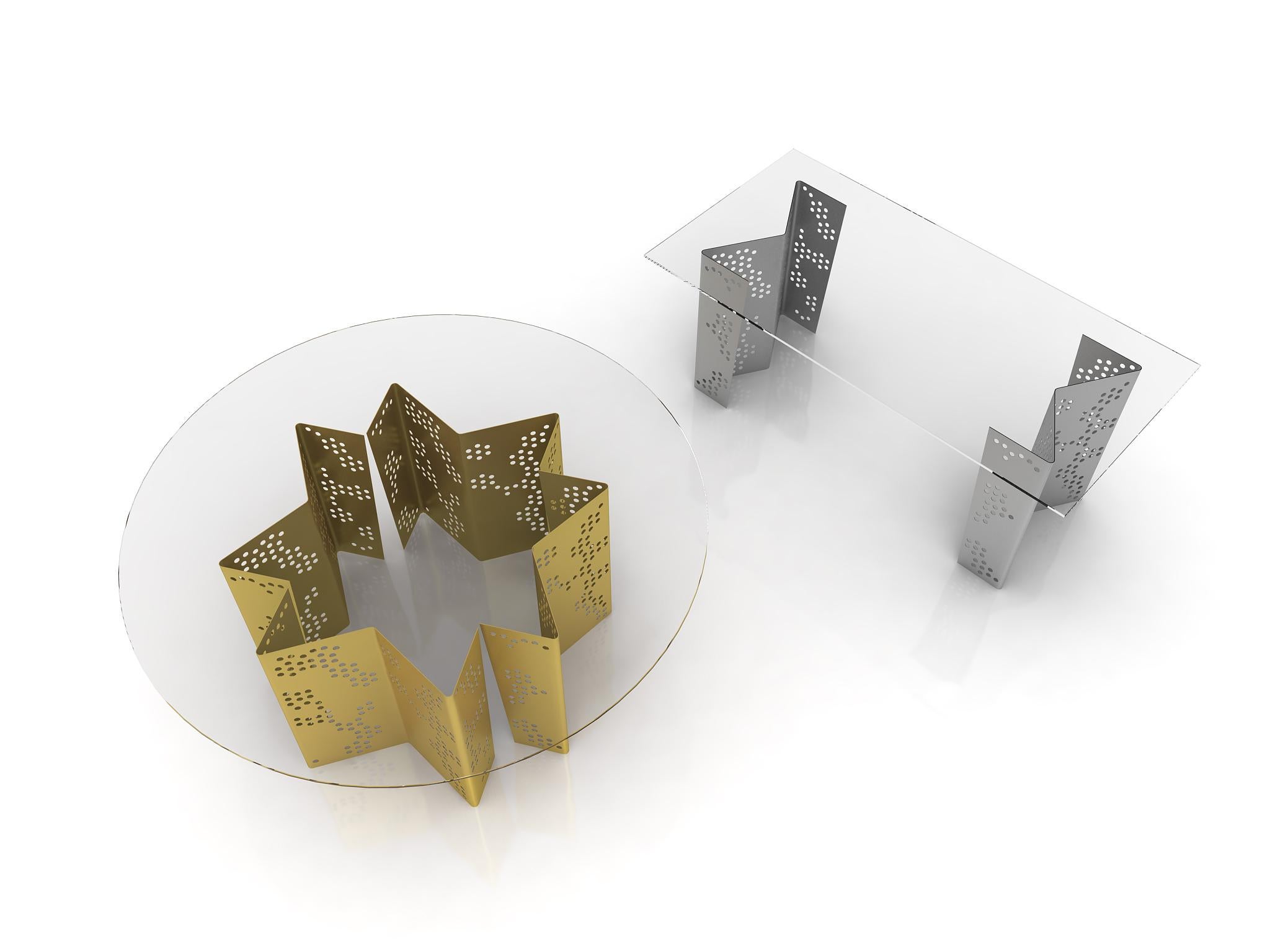 NEJ Table Mostafa El Oulhani Contemporary design oriental art colour style metal For Sale 3