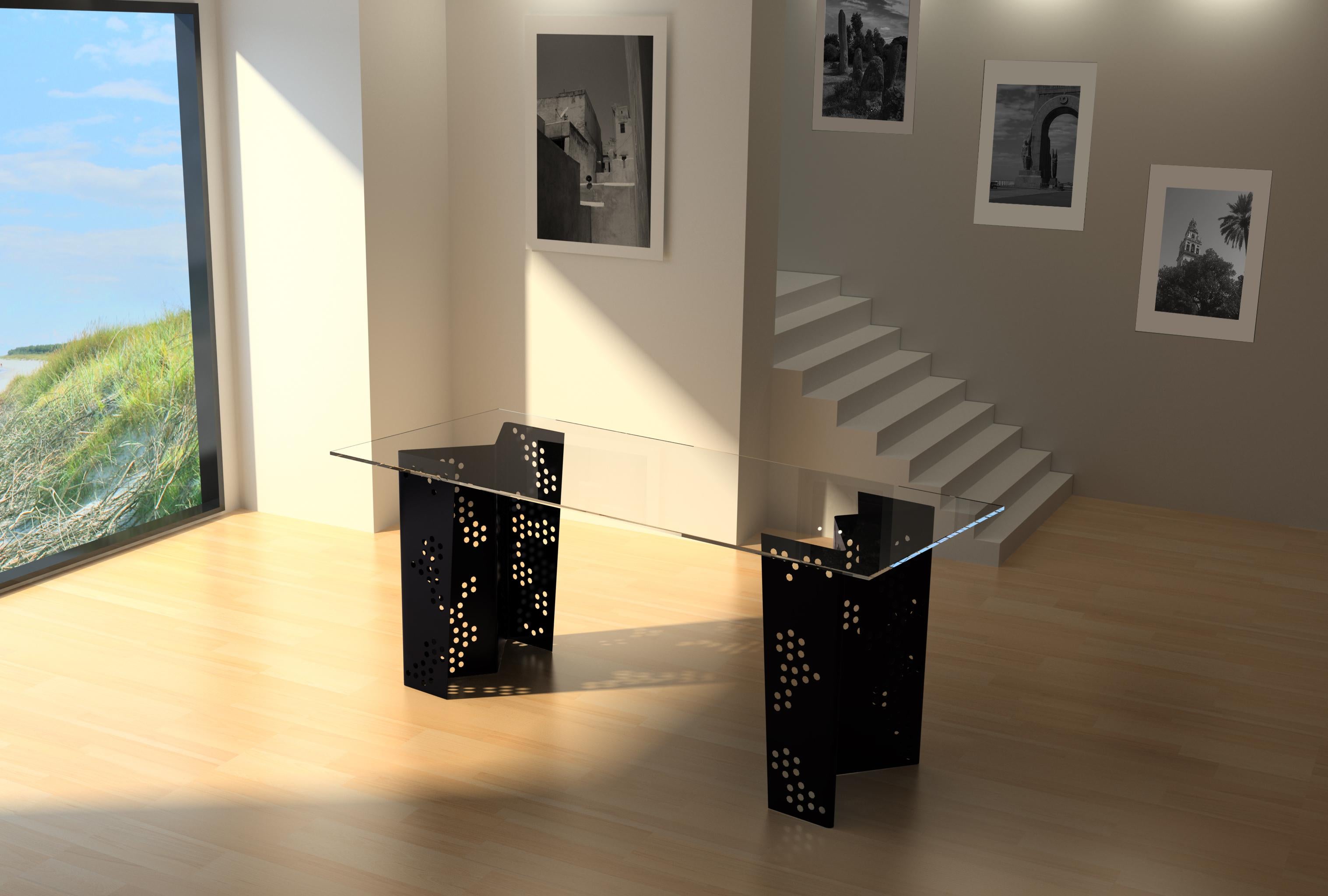 NEJ Table Mostafa El Oulhani Contemporary design oriental art colour style metal For Sale 5