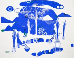 What is the weather like ? #2 Hélène Duclos Contemporary drawing art blue colour