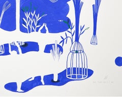 What is the weather like ? #2 Hélène Duclos Contemporary drawing art blue colour