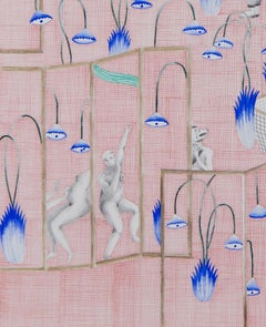 Line of sight #1 Hélène Duclos Contemporary drawing art pastel color dream nude