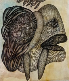 Dos cabezas: Geneviève Seillé. Dibujo contemporáneo: retratos y personajes animales