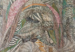 Tower Geneviève Seillé: Dibujo contemporáneo, arte marginal, escritura, color, pastel