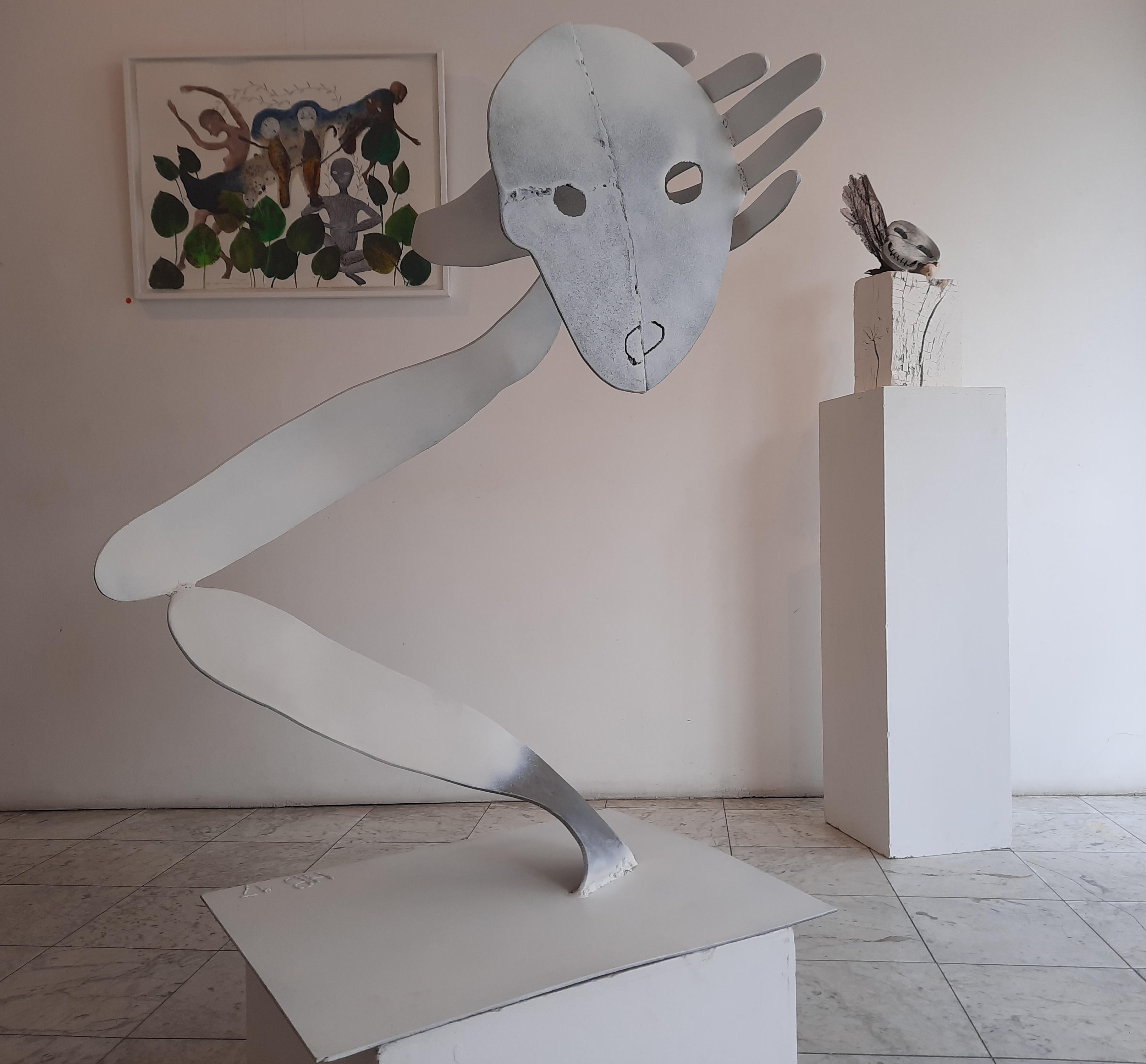 A bird without a song- Haude Bernabé, 21st Century, Contemporary metal sculpture For Sale 1