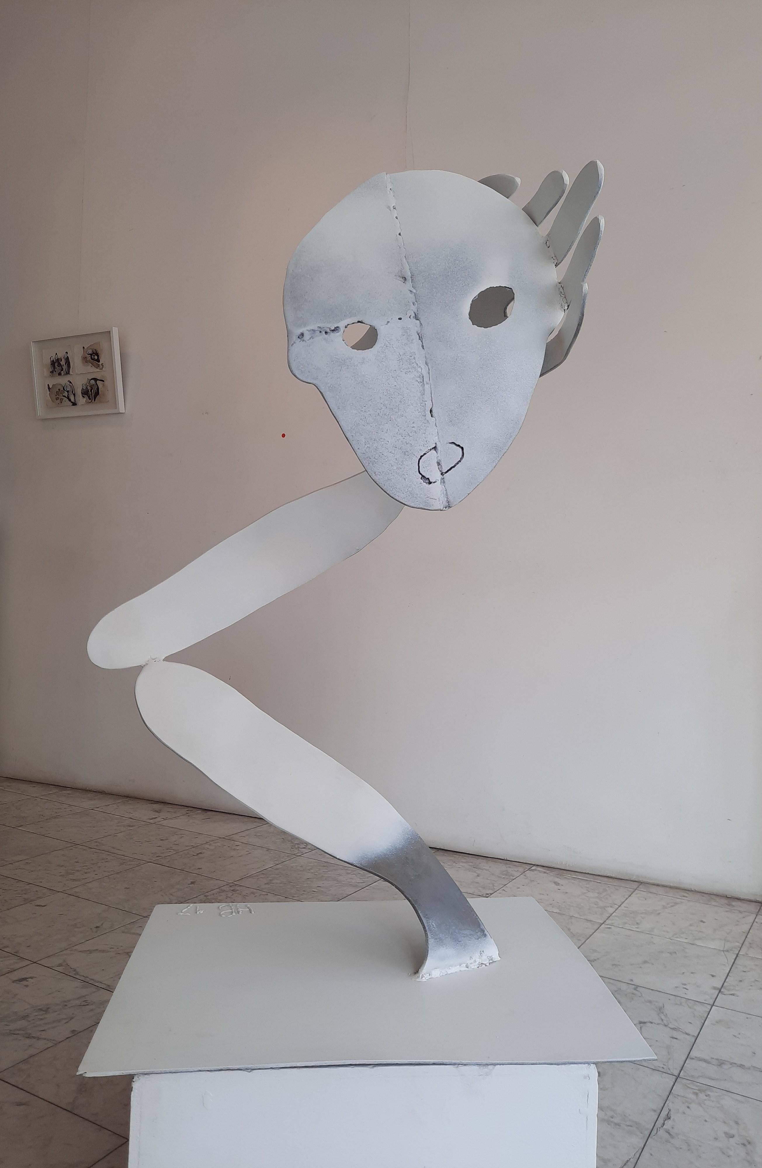 A bird without a song- Haude Bernabé, 21st Century, Contemporary metal sculpture For Sale 3