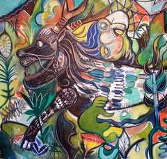 Qilin - Timothy Archer Pintura del siglo XXI Figurativo contemporáneo