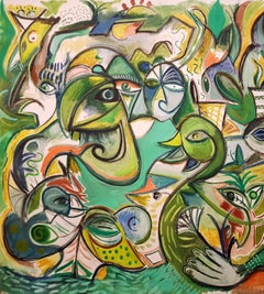 On the lake - Timothy Archer, 21st Century painting, Contemporary figurative