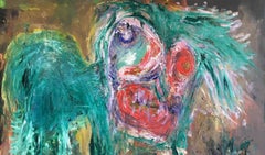 ¡La cena no ha terminado ! - Julien Wolf, Pintura expresionista contemporánea