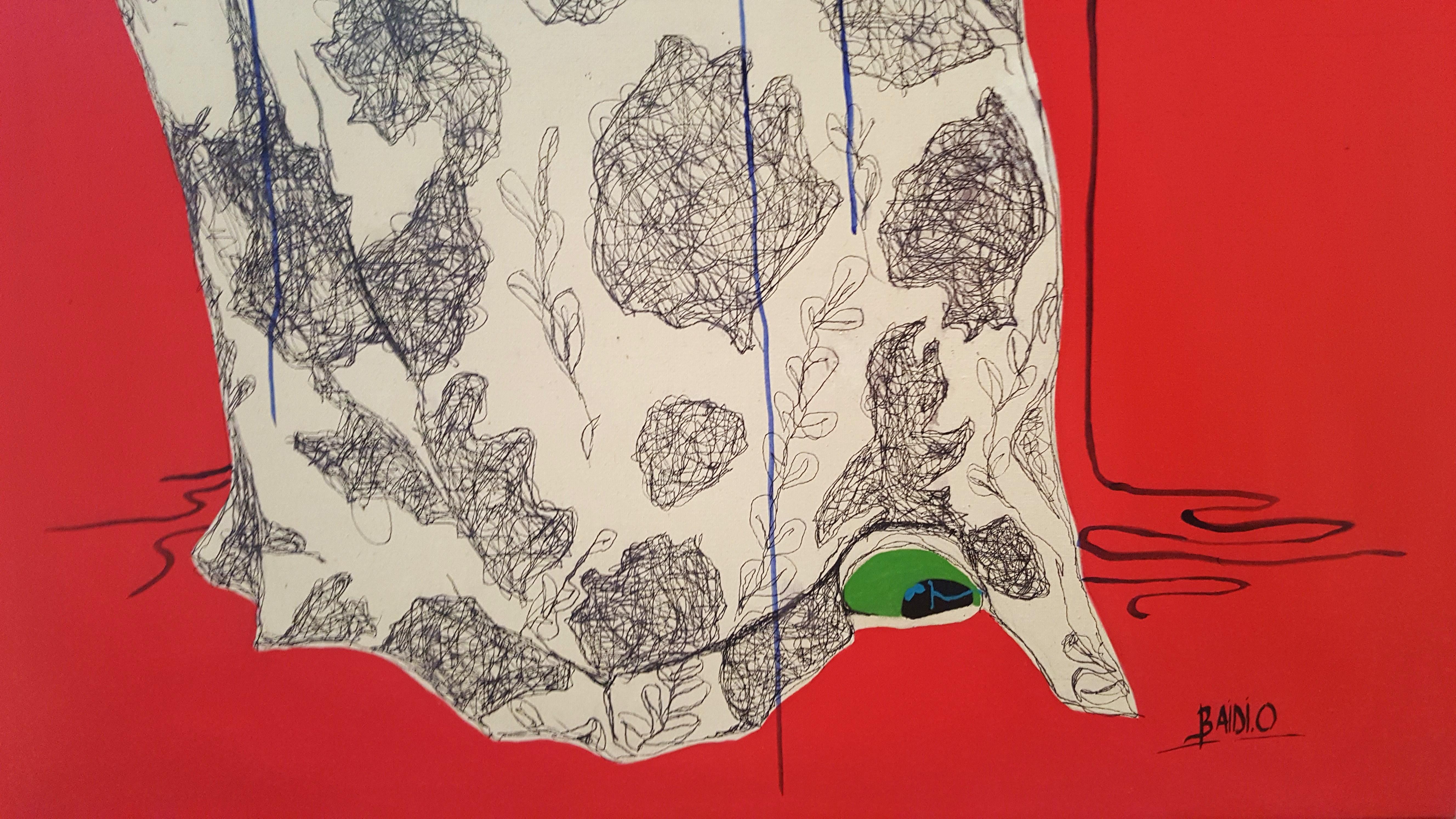 Femmes autour de nous III - Moustapha Baïdi Oumarou, 21e siècle, peinture africaine 2