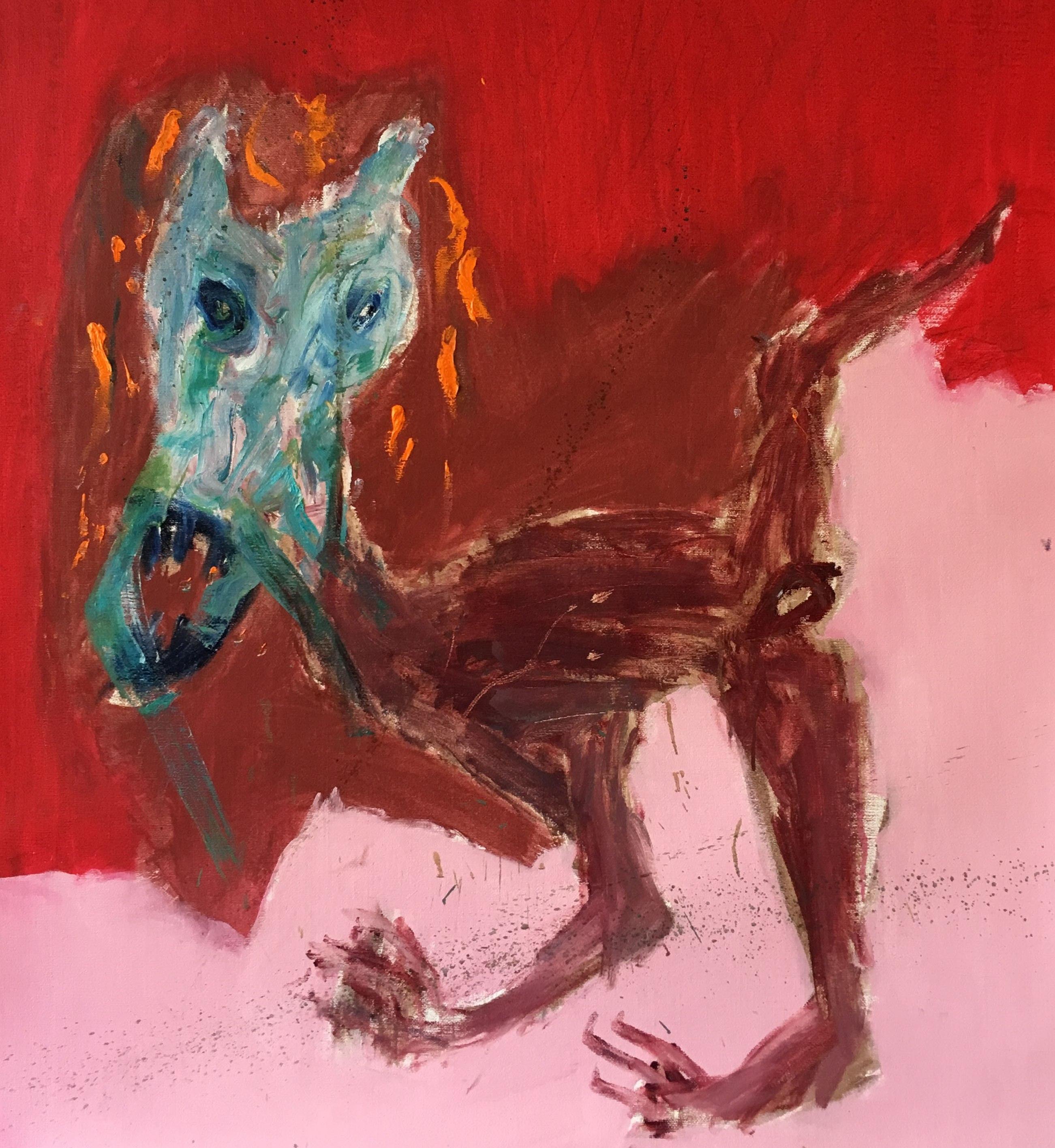 Geez ! - Julien Wolf, 21st Century, Contemporary Expressionist Painting For Sale 1