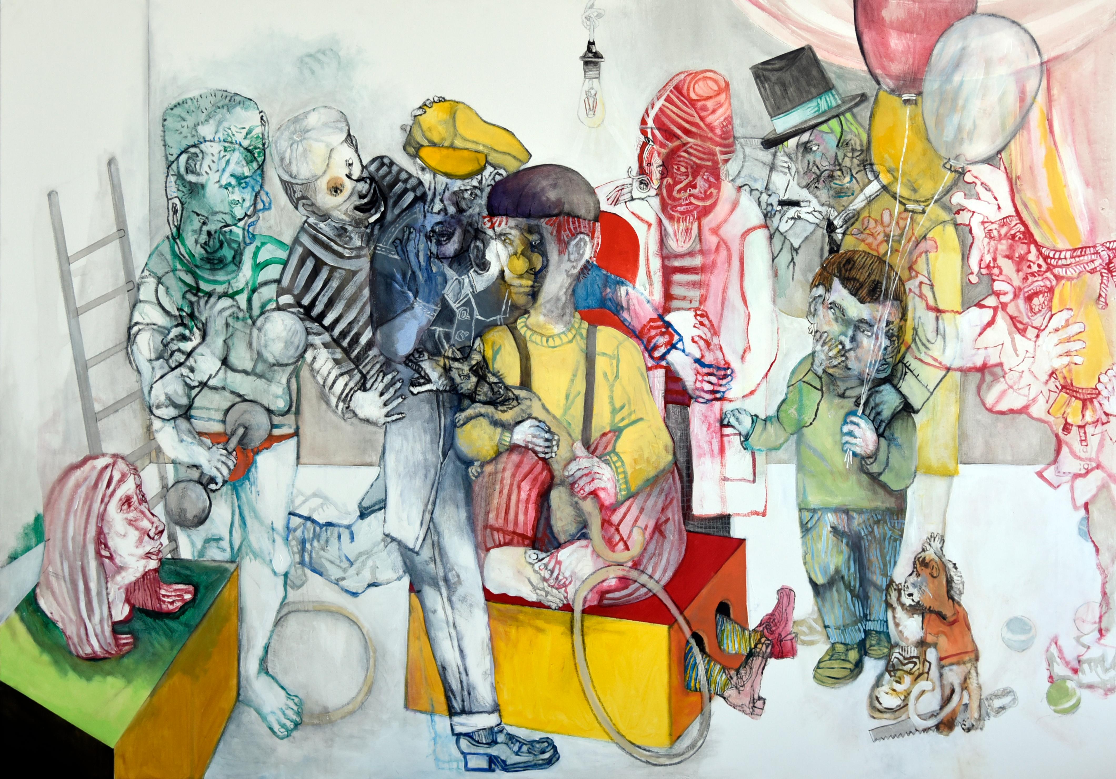 A circus to recombine - Sergio Moscona, 21st Century, Figurative painting