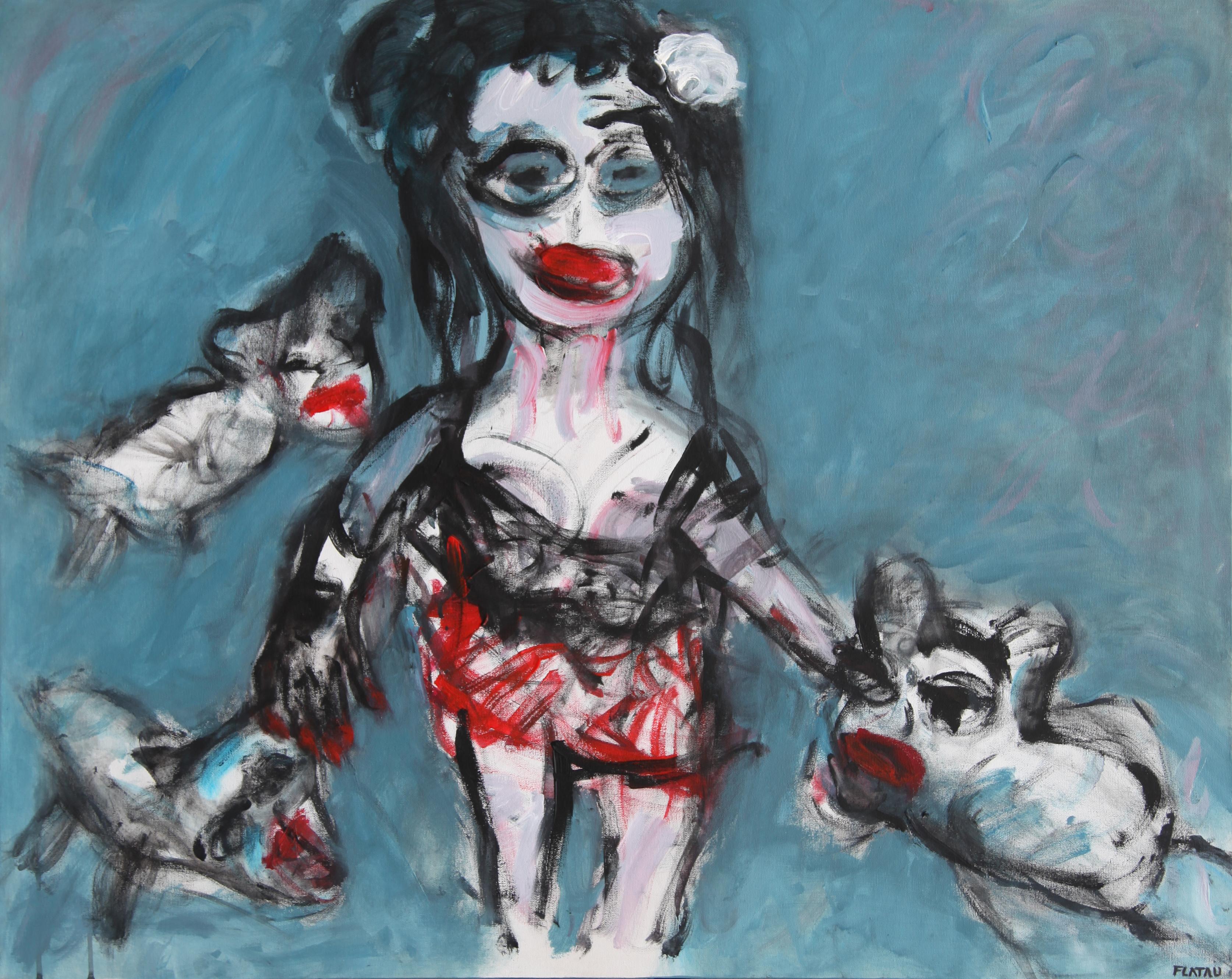 Los fieles - Joanna Flatau, Pintura expresionista contemporánea