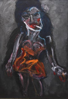 Bright Orange - Joanna Flatau, Contemporary art, Expressionist painting