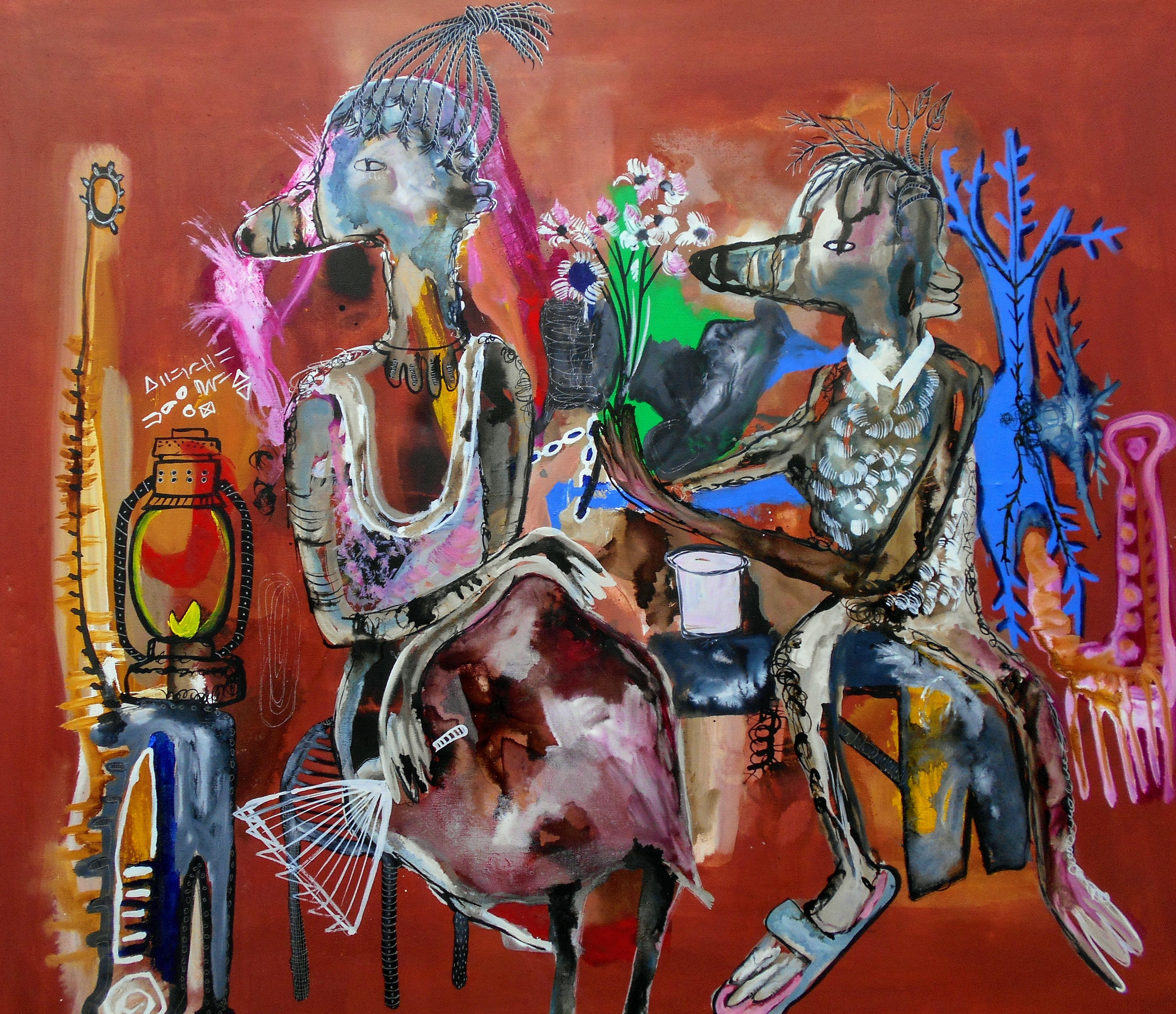 Love is perfect - William Bakaïmo, 21st Century, Contemporary African Painting