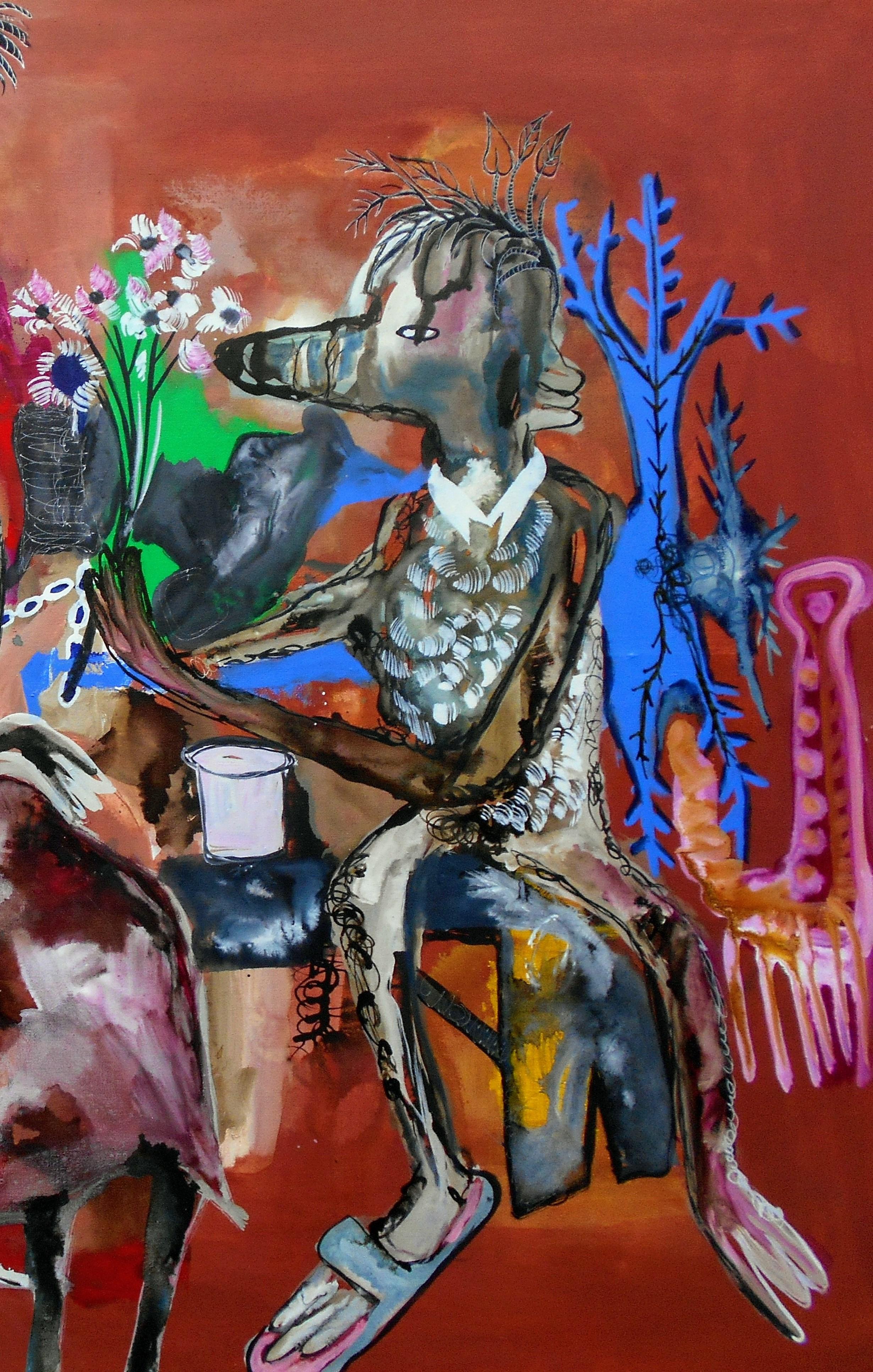 Love is perfect - William Bakaïmo, 21st Century, Contemporary African Painting For Sale 2