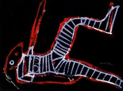 Wandering out in the dark -Daniel Erban, 20th Century, Outsider Figurative paint