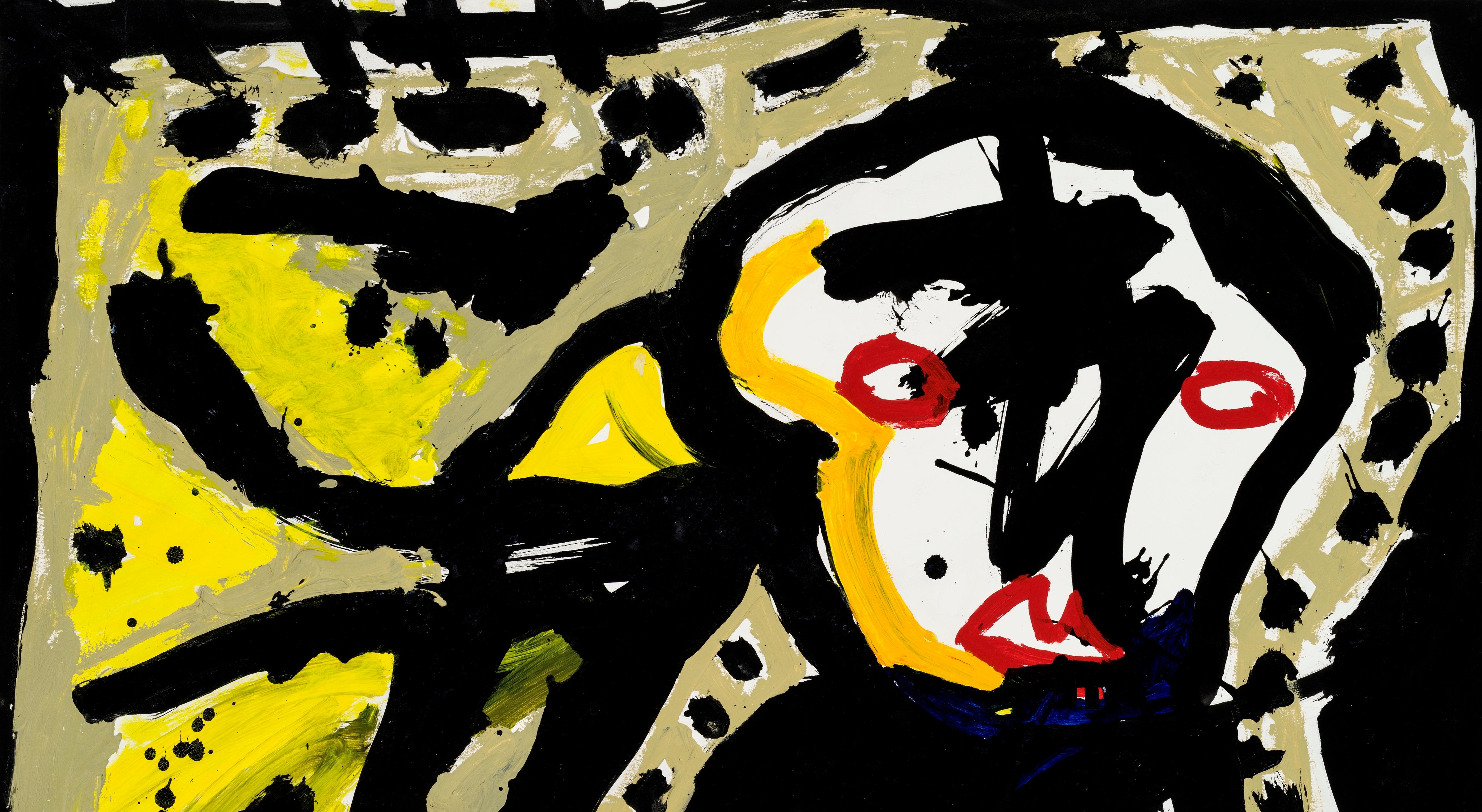 The sorrows of your changing face -Daniel Erban, 20th Century, Outsider painting For Sale 1