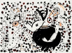 Despair's unhallowed bed -Daniel Erban, 20th Century, Outsider art painting