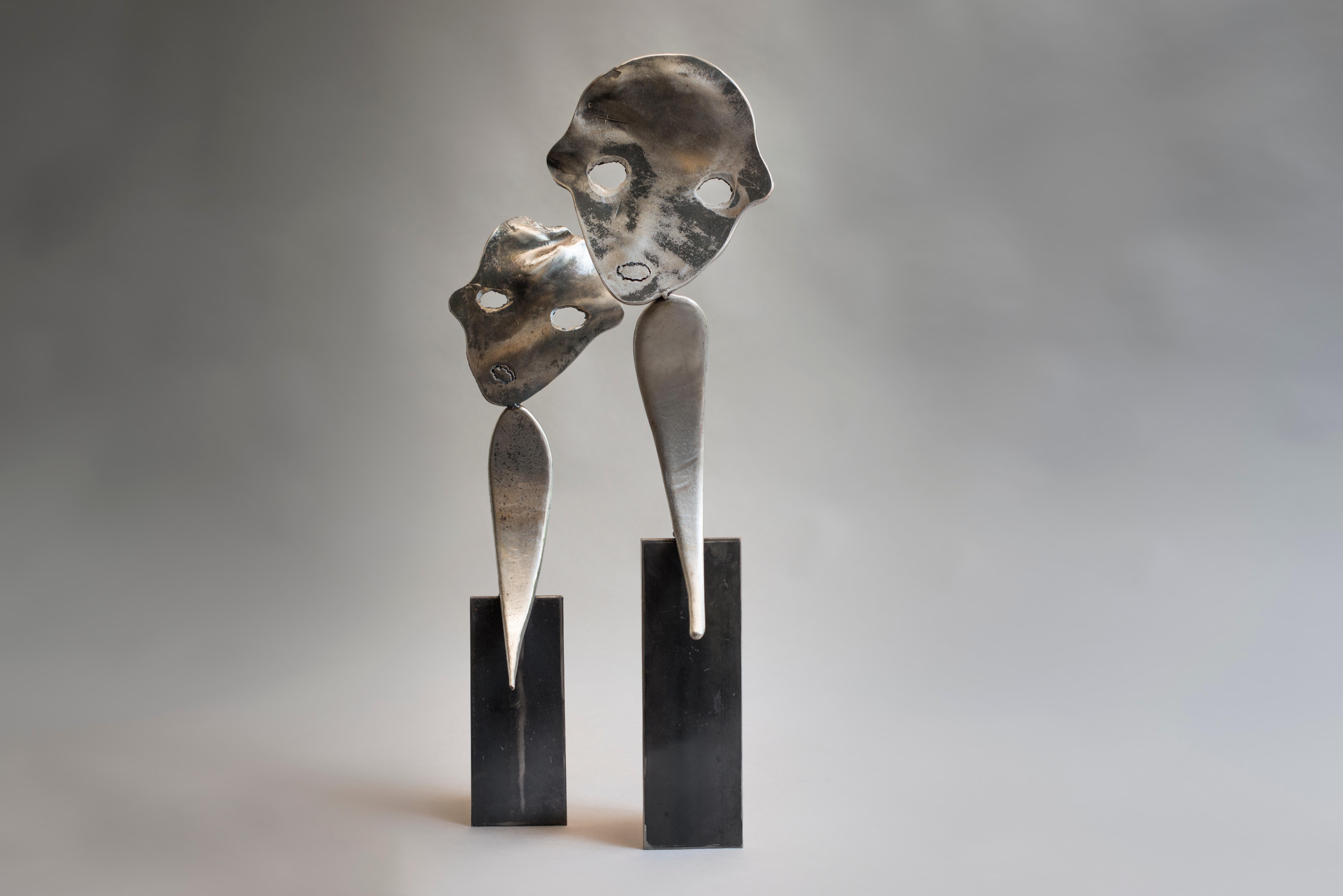 Twins - Haude Bernabé, 21st Century, Contemporary metal sculpture, figure